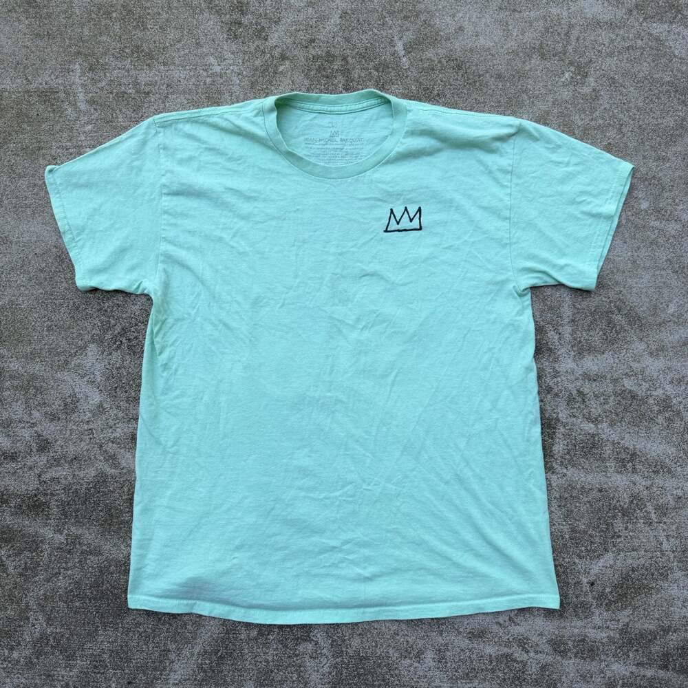 Jean-Michel Basquiat Graphic T-Shirt Size L Mint Green